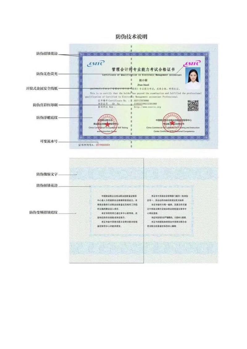 家庭教育指导师, 幼儿教育指导师, 房地产经纪人等证书, 中国商业联合